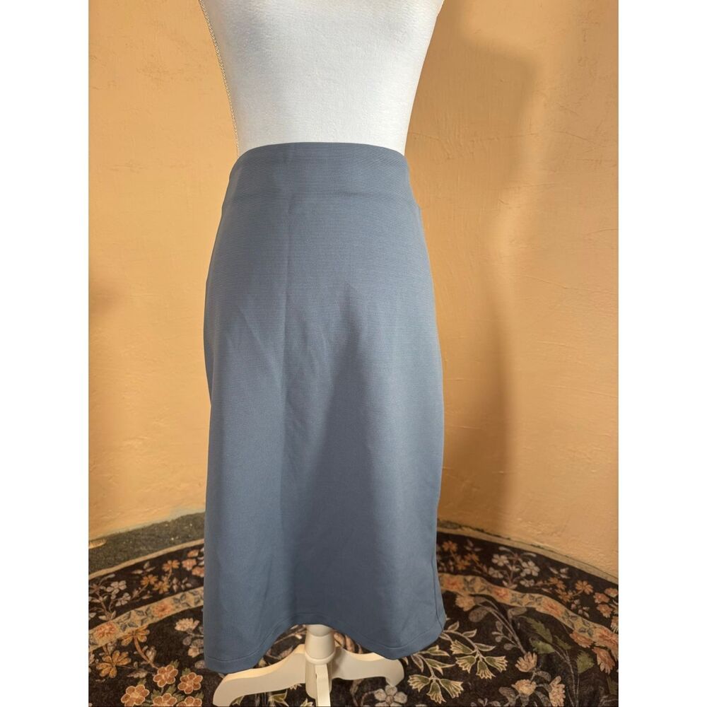 Philosophy Republic Clothing Steel Blue Midi Skirt – Exposed Back Zip | Size 14